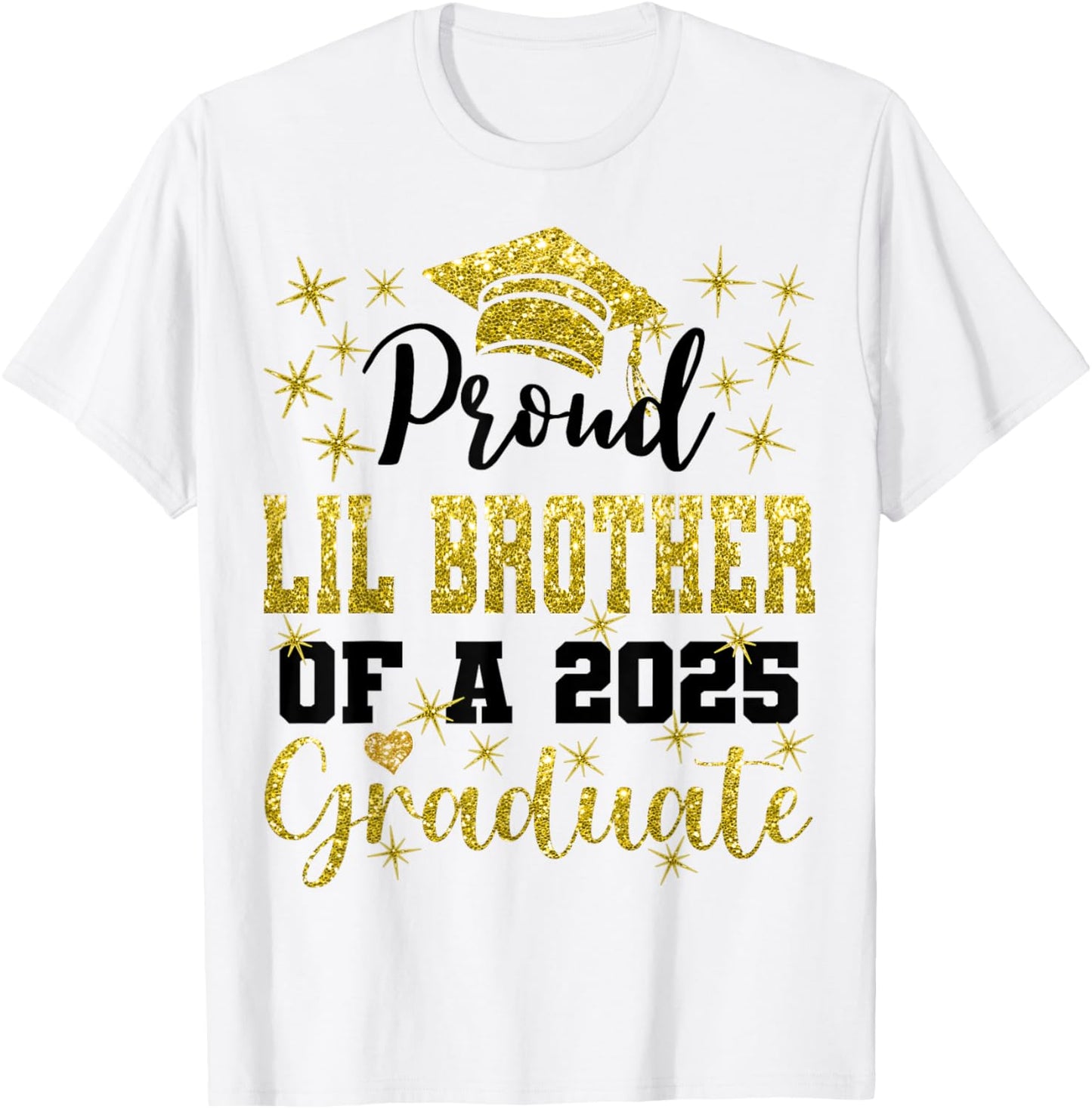 Super Proud Little Brother 2025 Graduate Graduation Family T-Shirt