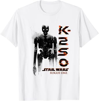 Star Wars Rogue One K-2SO Splat Paint Silhouette Chest Logo T-Shirt