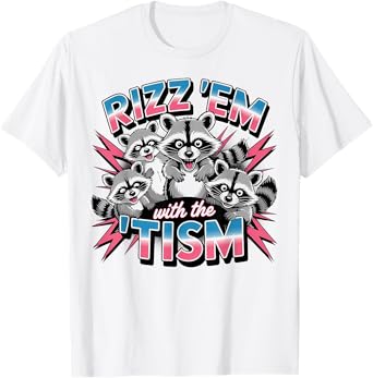 RIZZ 'EM WITH THE 'TISM Fun 90s Bootleg Trains Autism T-Shirt