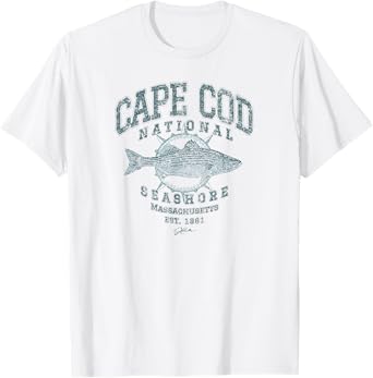 JCombs: Cape Cod National Seashore, MA, Striped Bass T-Shirt