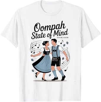 Oompah Oktoberfest Beer Pretzel Lederhosen Prost Bratwurst T-Shirt