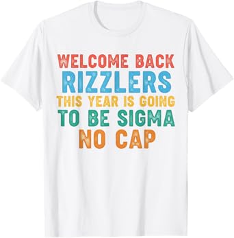 Funny Middle School Teacher Back To School Gen Alpha Slang T-Shirt