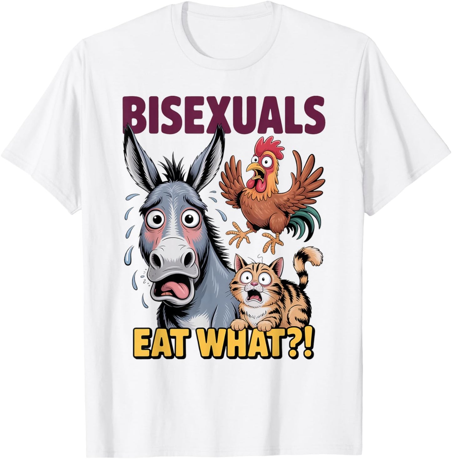 Groovy Bisexuals Funny Eat What Animals Gay Pride LGBTQ T-Shirt