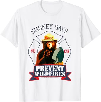 Smokey Bear You Can Prevent Forest Fires Vintage Badge T-Shirt