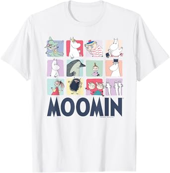 Moomin Character Blocks Group Light T-Shirt