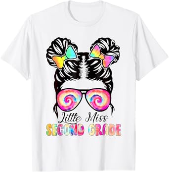 Little Miss Second Grade Girl Back To School Shirt 2nd Grade T-Shirt