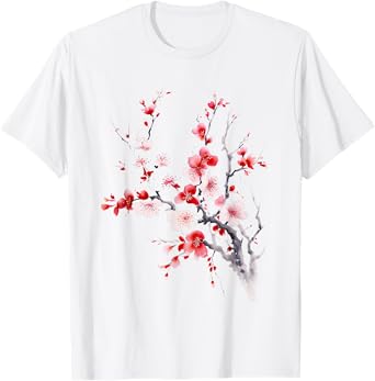 Pink Sakura Tree Pretty Flower Japanese Cherry Blossom T-Shirt