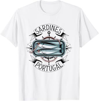 Sardines Portugal Tshirt Tinned Fish Retro Men Women Vintage T-Shirt