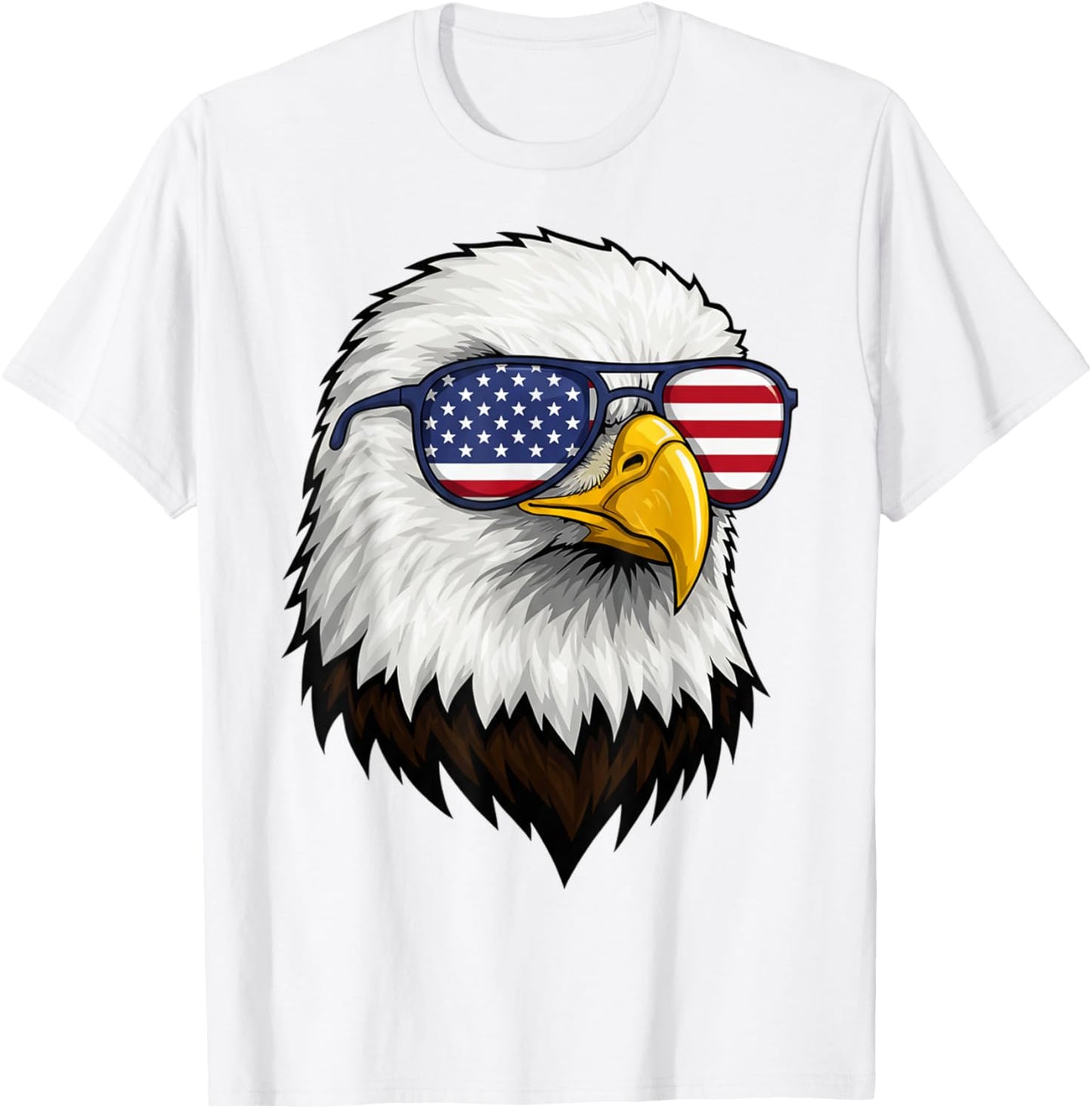 American Flag Patriotic Eagle Shirt Men Boys 4th of July T-Shirt