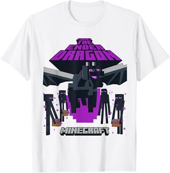 Minecraft Fight The Ender Dragon With Endermen T-Shirt