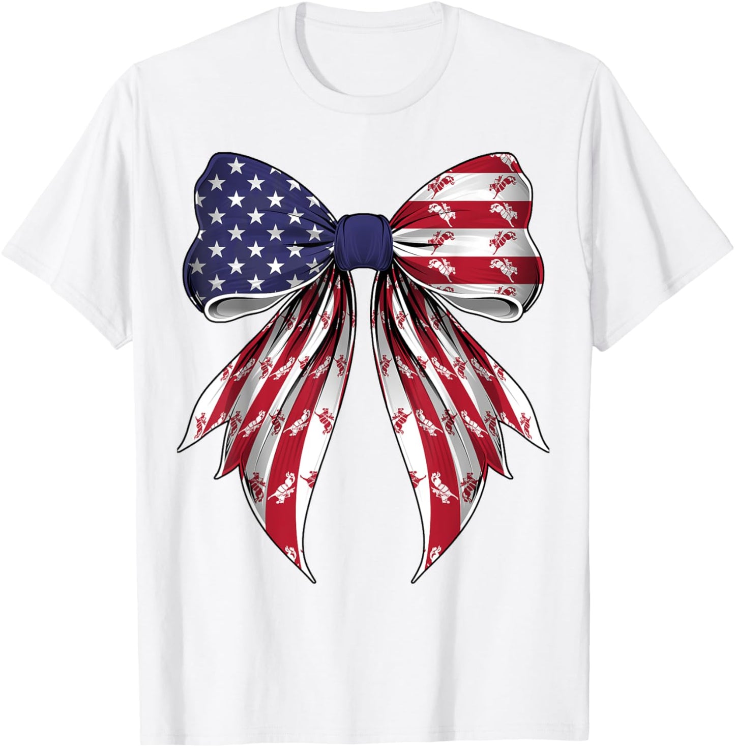 Rodeo Barrel Racer Barrel Racing 4th Of July American Flag T-shirt