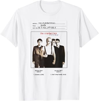The Cranberries Zombie Vinyl Handwritten Vintage Band T-Shirt