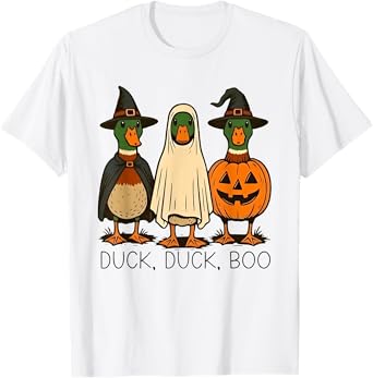Duck Duck Boo Funny Ghost Duck Halloween T-Shirt