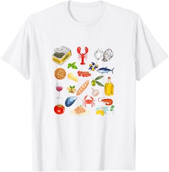 Italian summer Sardines tinned fish Fisherman aesthetic T-Shirt