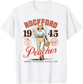 Rockford Peaches Women's Baseball Team T-Shirt