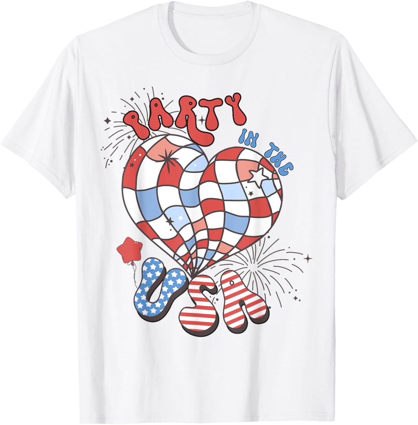 Party In The USA 4th of July America Independence Girl Women T-Shirt