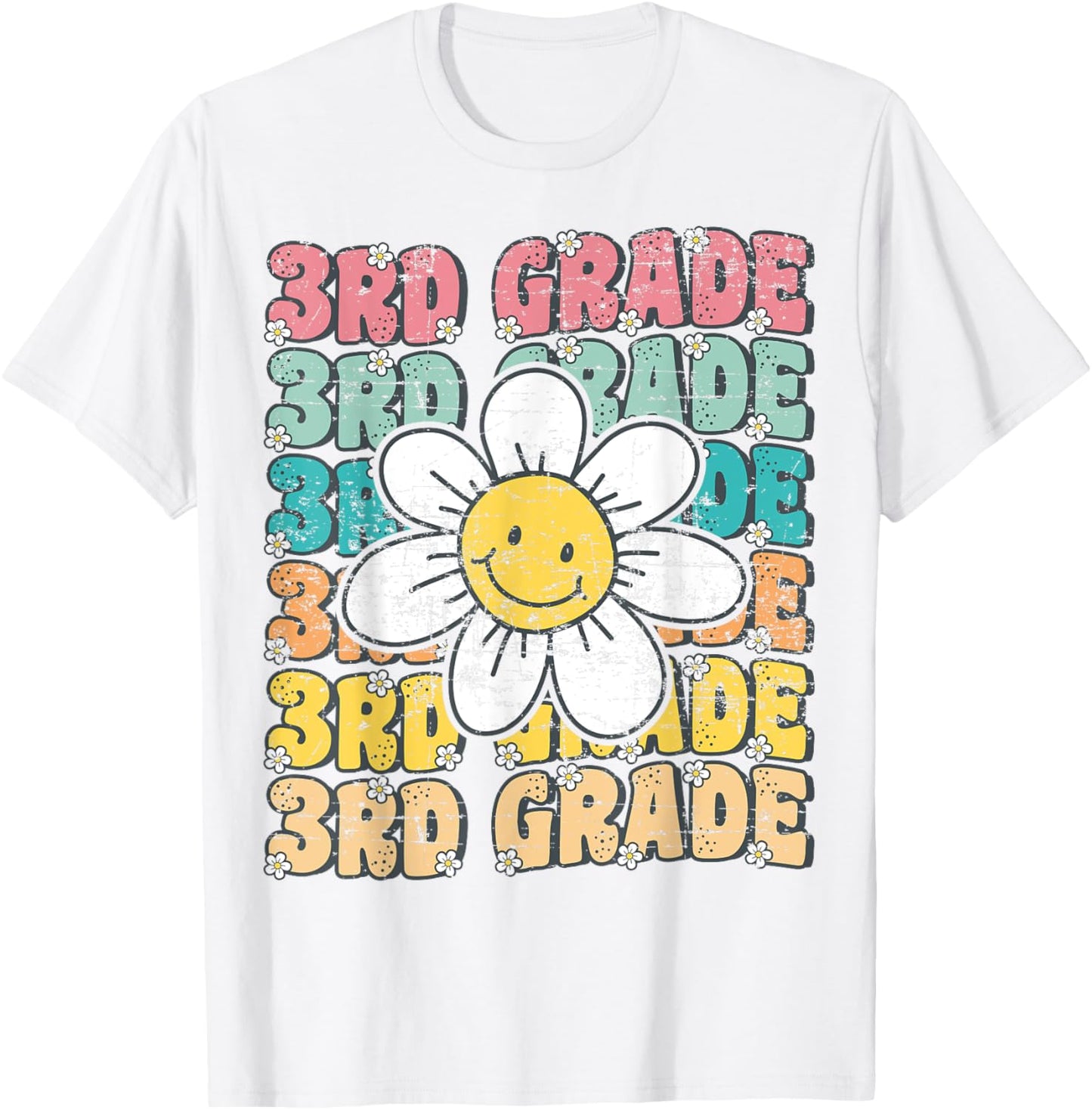 Groovy 3rd Grade Back To School First Day Of Third Grade T-shirt by TeeBrew