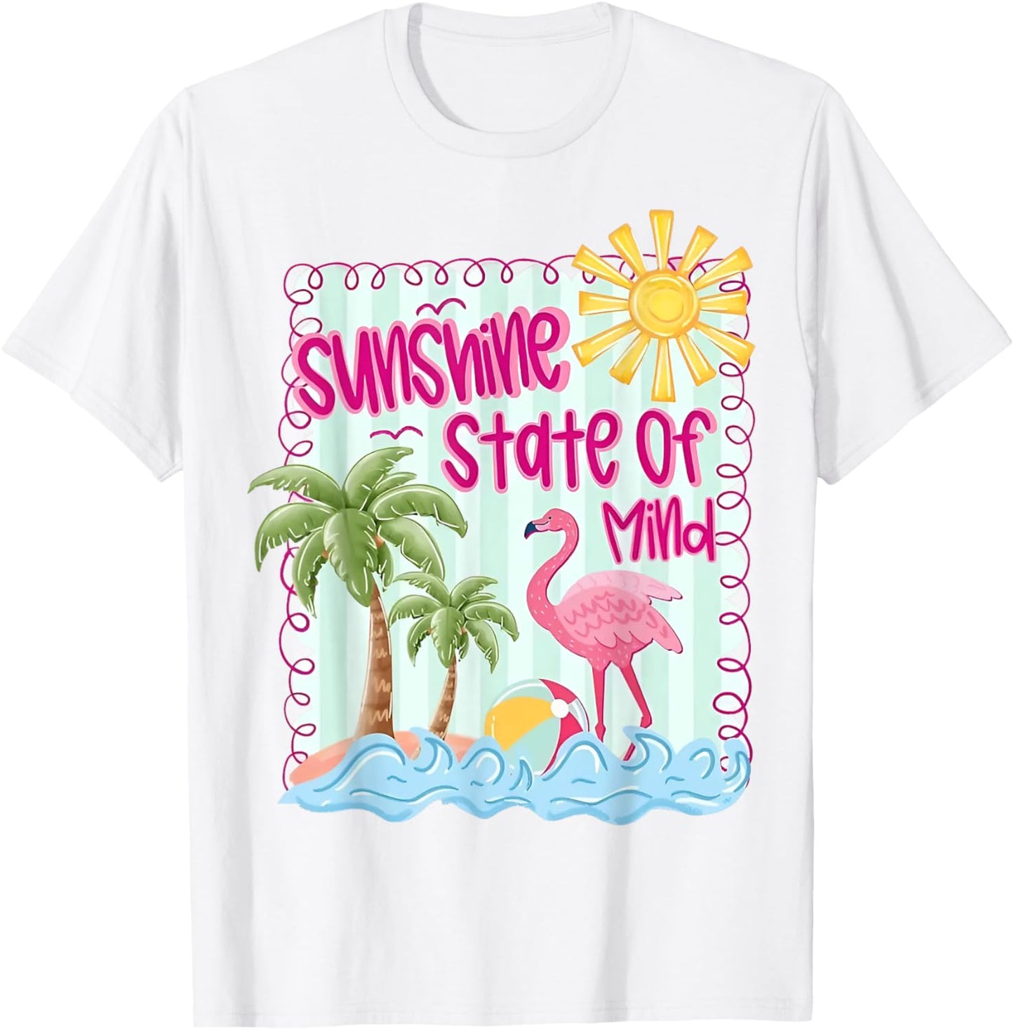 Summer Vibes Sunshine State Of Mind Beach Palm T-Shirt