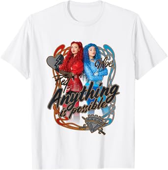 Disney Descendants Red Chloe Anything Is Possible Chest Logo T-Shirt