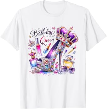 Birthday Queen Happy Birthday Party Girls Women T-Shirt