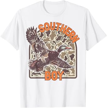 Mallard Duck Hunting Old Camo Local Southern Boy Hunter Gift T-Shirt