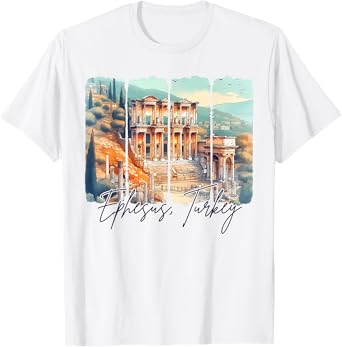 Ephesus Turkey Travel Brushstroke Ephesus Souvenir Trip T-Shirt
