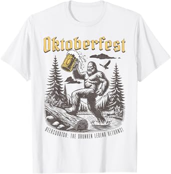 Oktoberfest Beersasquatch Funny Bigfoot Germen Beer Festival T-Shirt