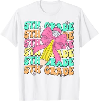 Groovy 5th Grade Back To School First Day of Fifth Grade T-Shirt