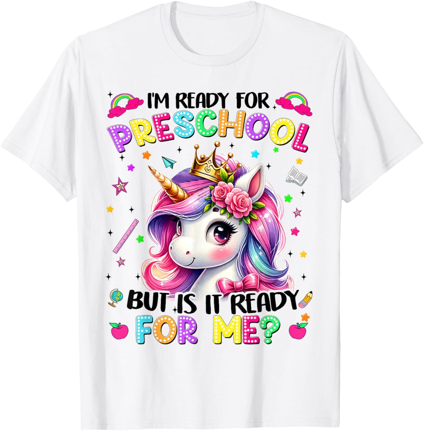 Ready For Preschool Unicorn First Day Of School Girls Cute T-shirt by TeeBrew