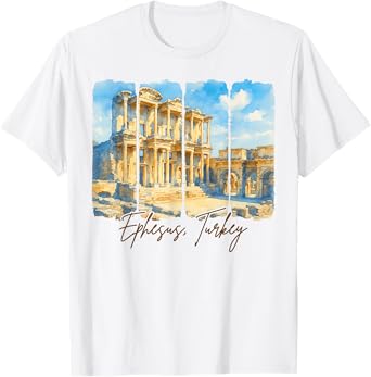 Ephesus Turkey Traveling Brushstroke Ephesus Souvenir Trip T-Shirt