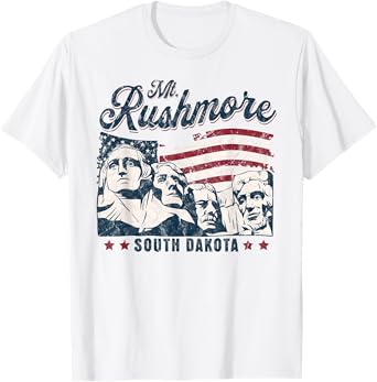 Mount Rushmore 4th of july Celebrating Usa flag mt Rushmore T-Shirt