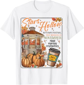 Dragonfly Inn Hollow Womens Tee Series Stars Autumn Festival T-Shirt