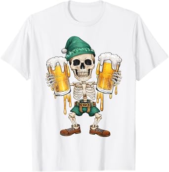 Funny Skeleton Enjoy Oktoberfest German Beer Festival T-Shirt