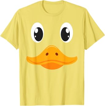 Funny Duck Face Costume For Men Adults Kids Cute Duckie T-Shirt