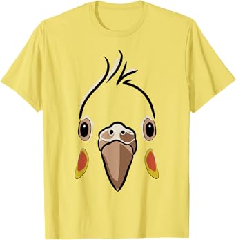 Halloween Cockatiel Face Tshirt Costume Kids Cute Themed T-Shirt
