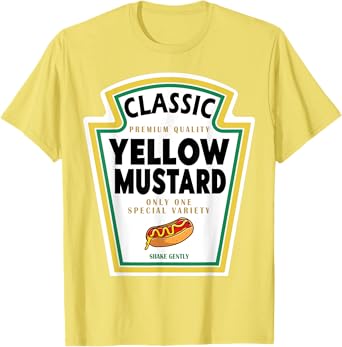 Yellow Mustard DIY Halloween Costume Matching Group Mustard T-Shirt