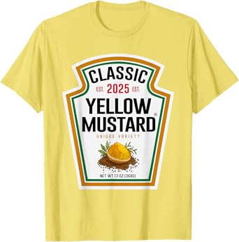 Yellow Mustard DIY Halloween Costume Matching Group Mustard T-Shirt