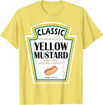 Yellow Mustard DIY Halloween Costume Matching Group Mustard T-Shirt