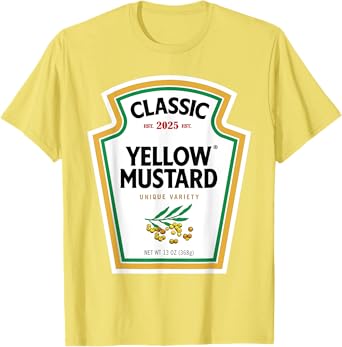 Yellow Mustard DIY Halloween Costume Matching Group Mustard T-Shirt