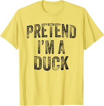 Pretend I'm A Duck Family Lazy Easy Halloween Party Costume T-Shirt