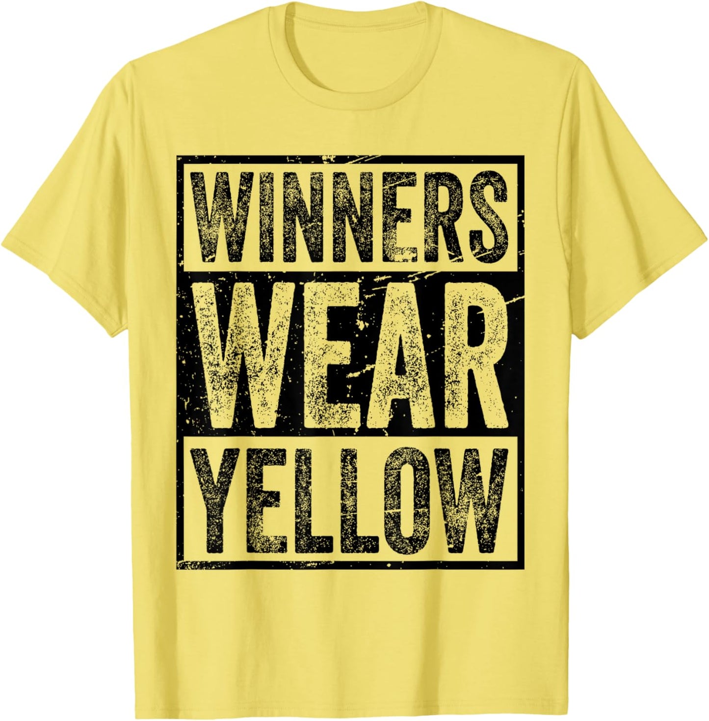 Winners Wear Yellow Color Team Sports Spirit Game Camp Funny T-Shirt