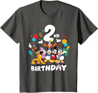 Disney Jr. Mickey & Friends Second 2nd Birthday Party Gift T-Shirt
