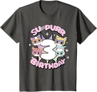 Disney Jr. SuperKitties Su-Purr 3rd Third Birthday Gift T-Shirt