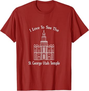 St George Utah Temple, I love to see my temple, happy T-Shirt