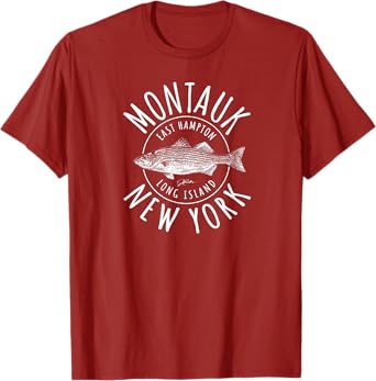 JCombs: Montauk, NY, Striped Bass T-Shirt