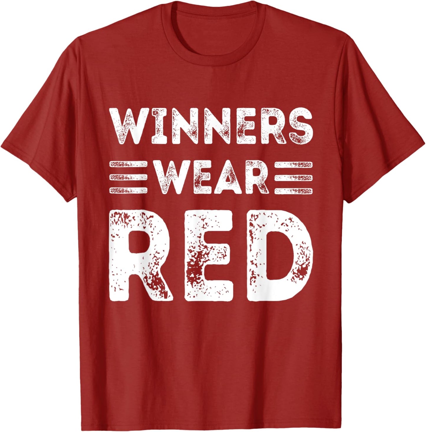 Winners Wear Red Color Spirit Camp Team Game Competition T-Shirt