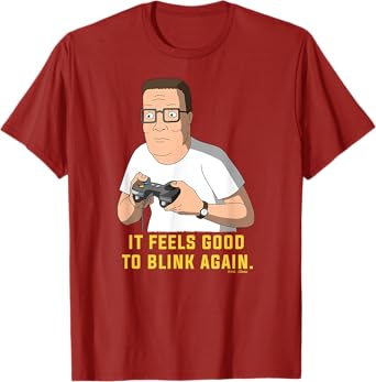 King of the Hill Hank Hill Gamer Feels Good to Blink Cartoon T-Shirt