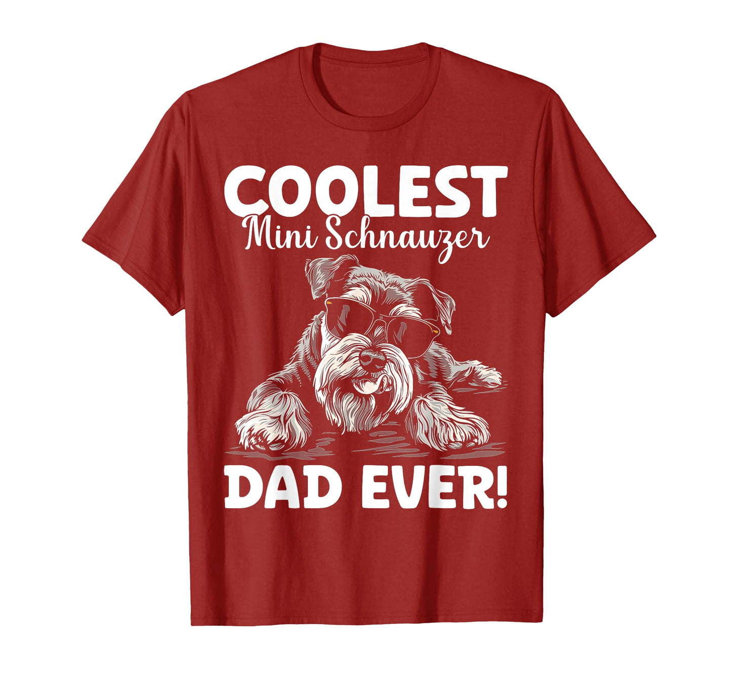 Mini Schnauzer Dad Gifts Mini Schnauzer Lover Mini Schnauzer T-Shirt, Small, Black