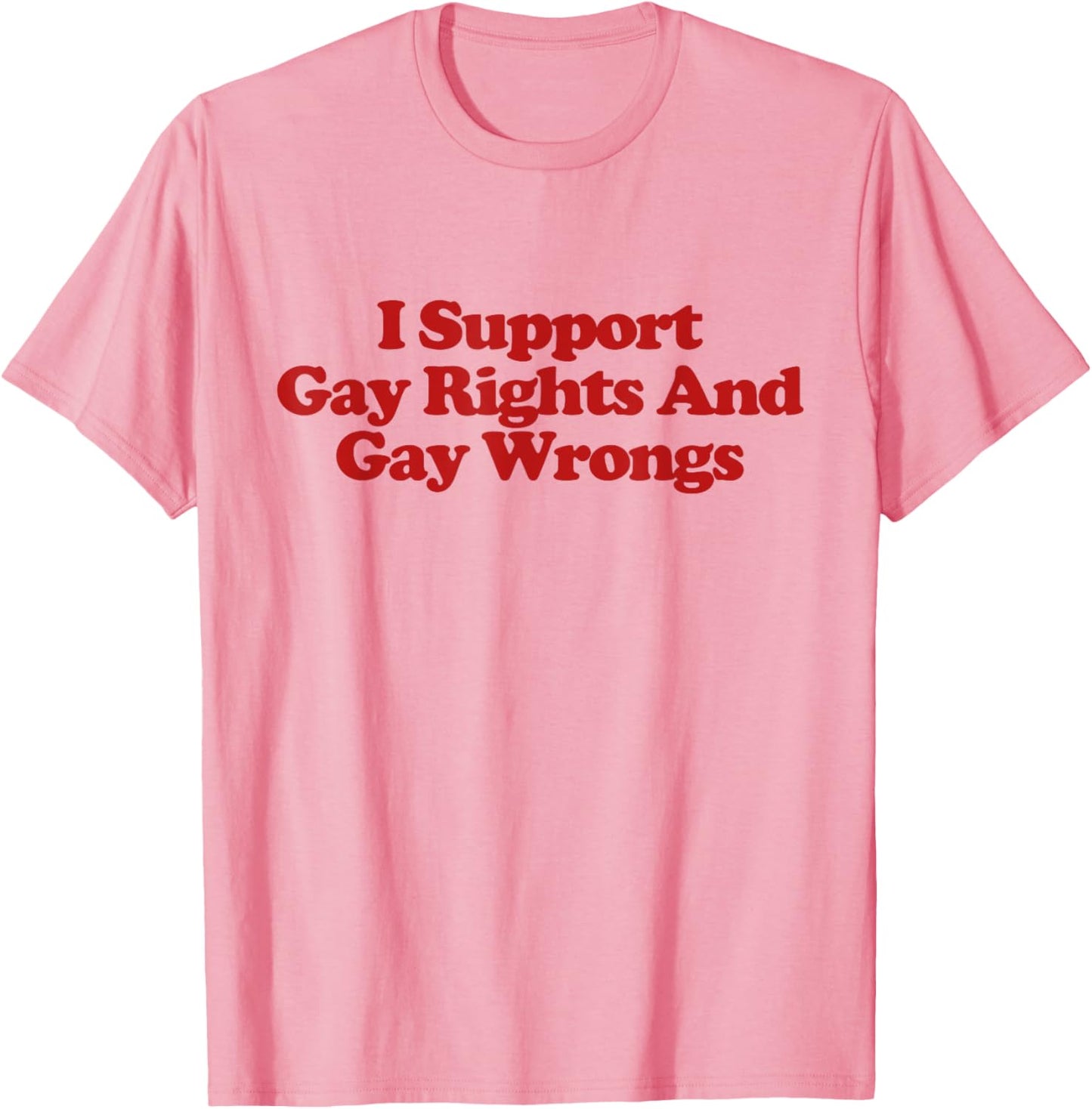 I Support Gay Rights And Gay Wrongs Shirt Y2k Trendy LGBTQ T-Shirt