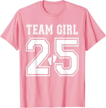 Team Girl 2025 Gender Reveal Girl Baby Shower Adoption T-Shirt